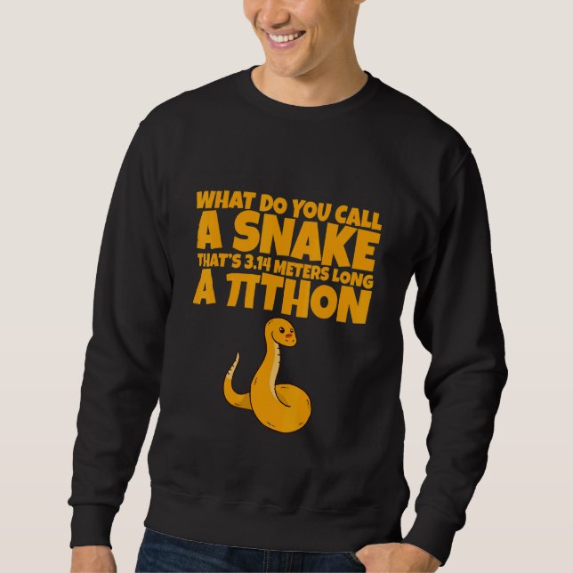 Sweatshirt Comment Appelle-T-On Un Serpent De 3 14 Mètres De  (Devant)