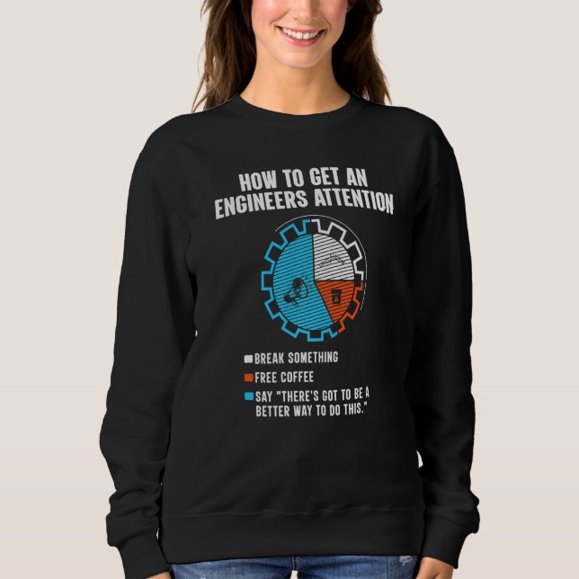 Sweatshirt Comment attirer l'attention des ingénieurs (Devant)