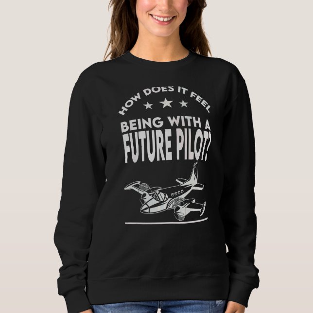 Sweatshirt Comment cela se sent-il futur avion pilote (Devant)