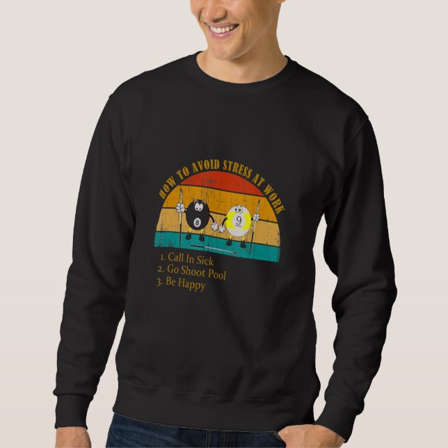 Sweatshirt Comment Éviter Le Stress Travail Appel Dans Le Bas (Devant)