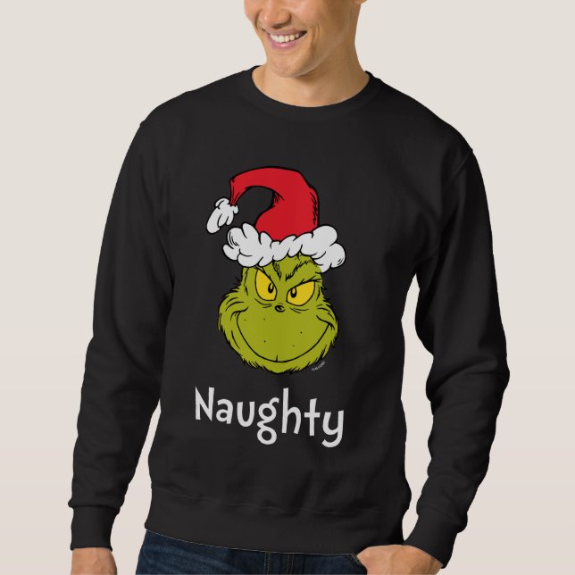 Sweatshirt Comment Grinch Stol Christmas | Naughty Grinch (Devant)