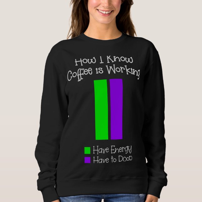 Sweatshirt Comment je sais que le café fonctionne Avoir à Poo (Devant)