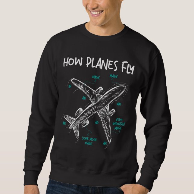 Sweatshirt Comment les avions volent - Ingénieur Aéronautique (Devant)