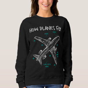 Sweatshirt Comment les avions volent - Ingénieur Aéronautique