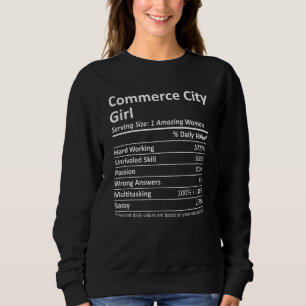 Sweatshirt Commerce City Girl Co Colorado Funny City Home Roo