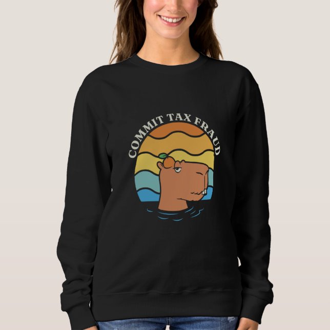 Sweatshirt Commettre une fraude fiscale  Animaux Cappy (Devant)