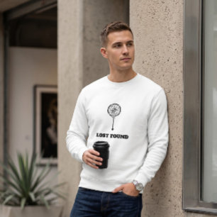 Sweatshirt Compas Géométrique Lost Found Crewneck Blanc
