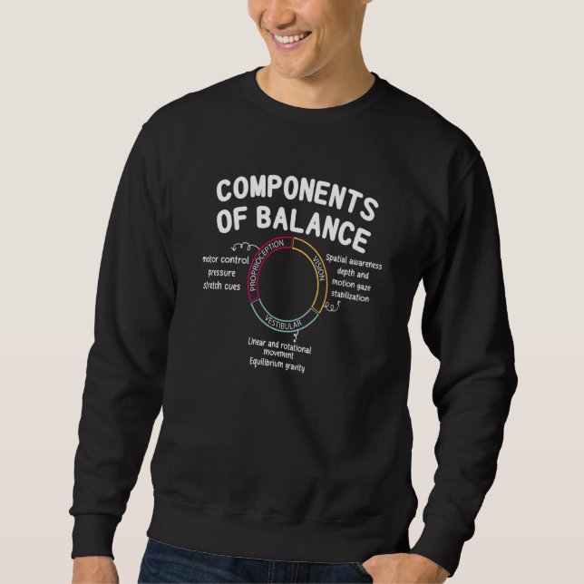 Sweatshirt Composants de l'équilibre Physiothérapie Physiothé (Devant)