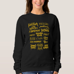 Sweatshirt Compositeur De Musique Classique En Style Métal