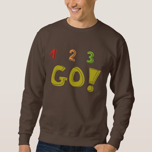Sweatshirt compte à rebours 1… 2… 3… ALLEZ ! gagnant de (Devant)