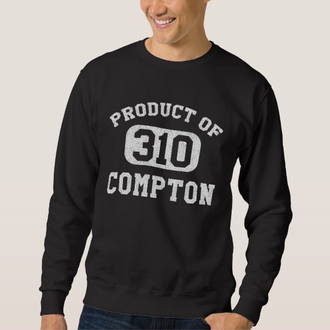 Sweatshirt Compton California Vintage Retro Area Code (Devant)