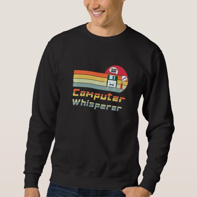 Sweatshirt Concepteur De Disquette Père & Son Programmeur Ou  (Devant)