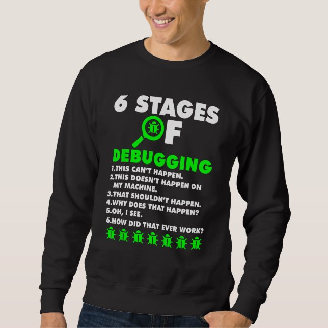 Sweatshirt Concepteur De Logiciels De Codeur Informatique 6 É (Devant)