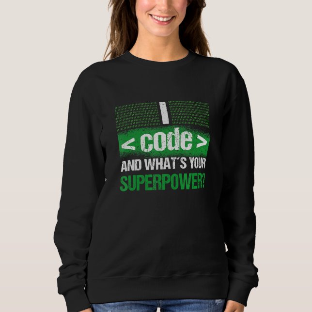 Sweatshirt Concepteur logiciel programmeur Geek informatique  (Devant)