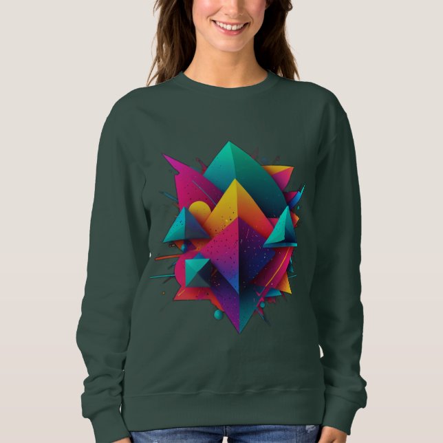 Sweatshirt conception abstraite (Devant)