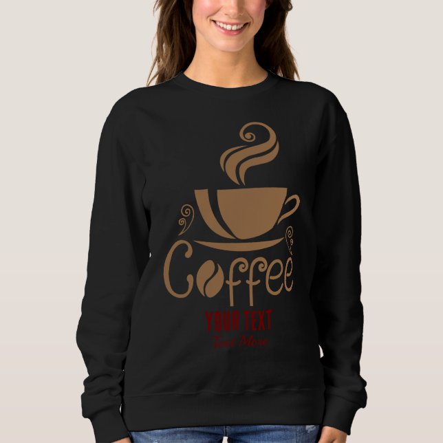 Sweatshirt Conception Amoureux du Café – Graphisme Minimalist (Devant)