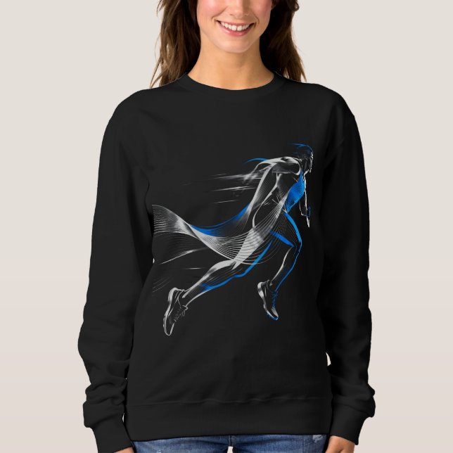 Sweatshirt Conception artistique de mouvement athlétique de c (Devant)