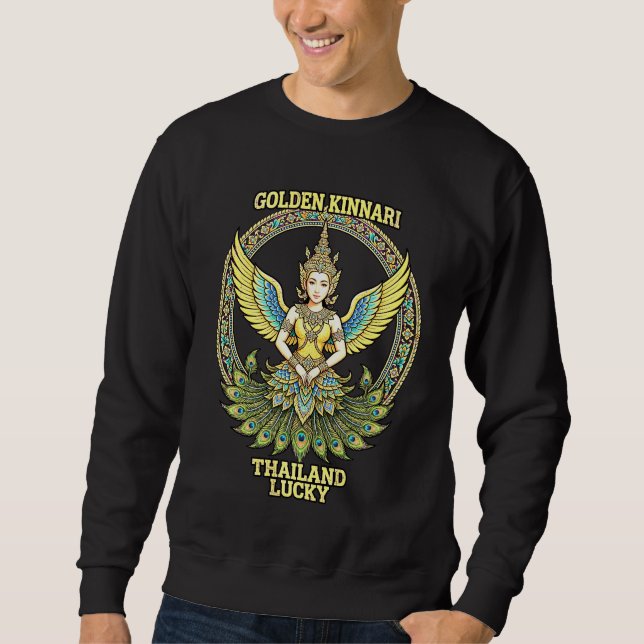 Sweatshirt Conception artistique vintage chanceuse de Kinnari (Devant)