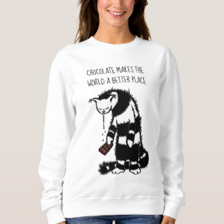 Sweatshirt Conception Chocolat Lover - Funny Chat Caractère