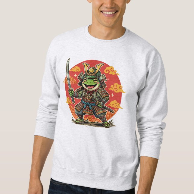 Sweatshirt Conception d'animal de guerrier de samouraï de gre (Devant)
