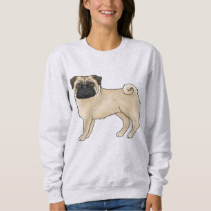 Sweatshirt Conception d'animal de race de chien Carlin couleu