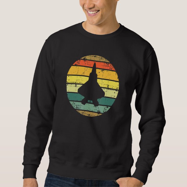 Sweatshirt Conception d'avion de chasse à réaction rapace de  (Devant)