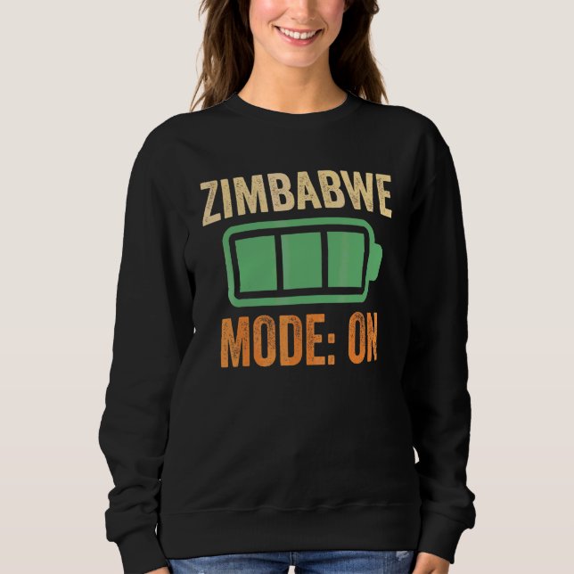 Sweatshirt Conception de batterie en mode Zimbabwe (Devant)