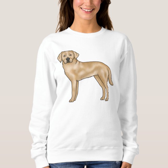 Sweatshirt Conception de chien de dessin animé mignon retriev (Devant)