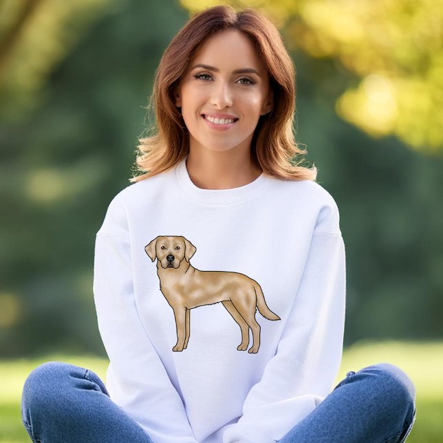 Sweatshirt Conception de chien de dessin animé mignon retriev (Please note: This image is a digital mockup.)