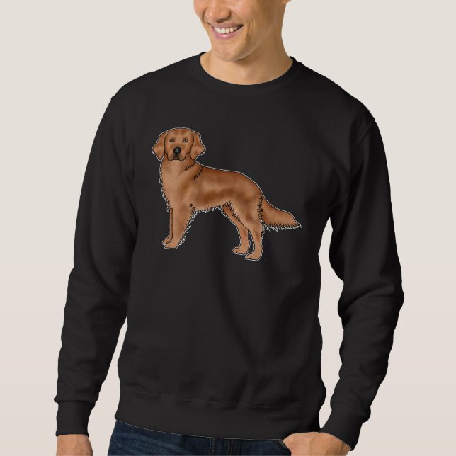 Sweatshirt Conception de chien de dessin animé mignon Retriev (Devant)
