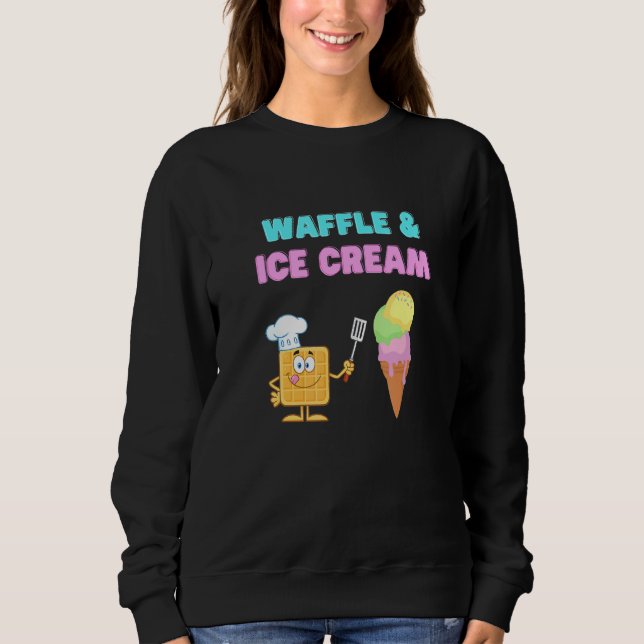 Sweatshirt Conception De Crème De Glace Et De gaufre (Devant)
