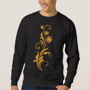 Sweatshirt Conception de fleurs florales ornementales 