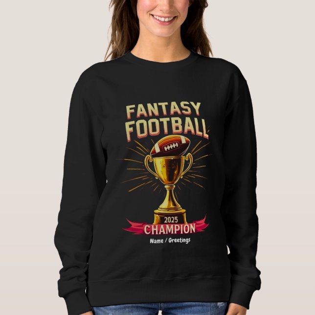 Sweatshirt Conception de football de champion drôle de footba (Devant)