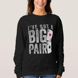 Sweatshirt Conception de joueur de poker cool pour hommes fem