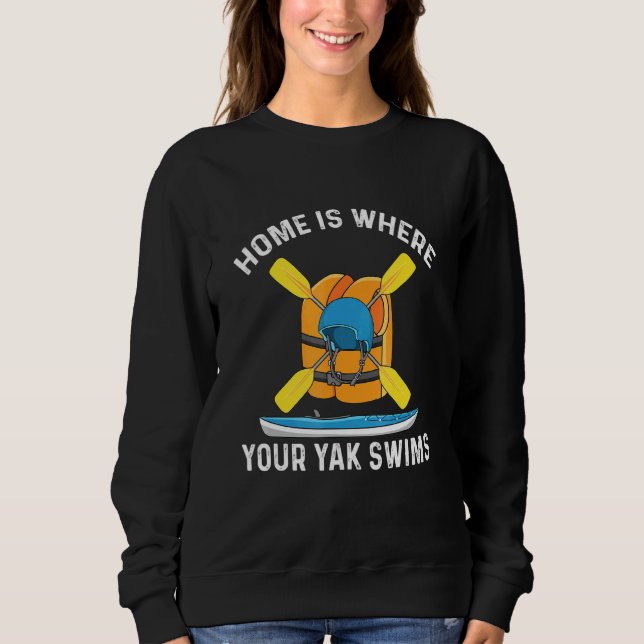 Sweatshirt Conception de kayak de rivière pour un kayakiste (Devant)