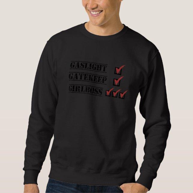 Sweatshirt Conception de la boîte à cocher Garderie de garde  (Devant)