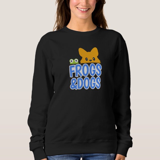 Sweatshirt Conception De La Grenouille Et Du Chien Pour Les V (Devant)