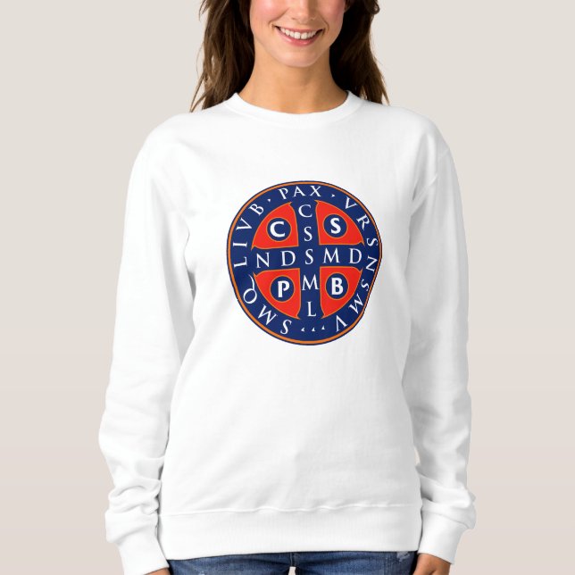 Sweatshirt Conception de la médaille St. Benedict (Devant)