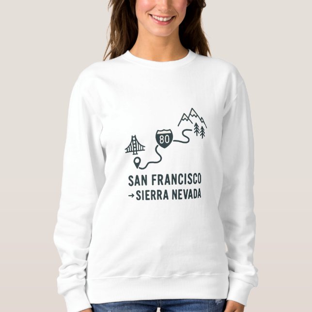 Sweatshirt Conception de la route de San Francisco à Sierra N (Devant)