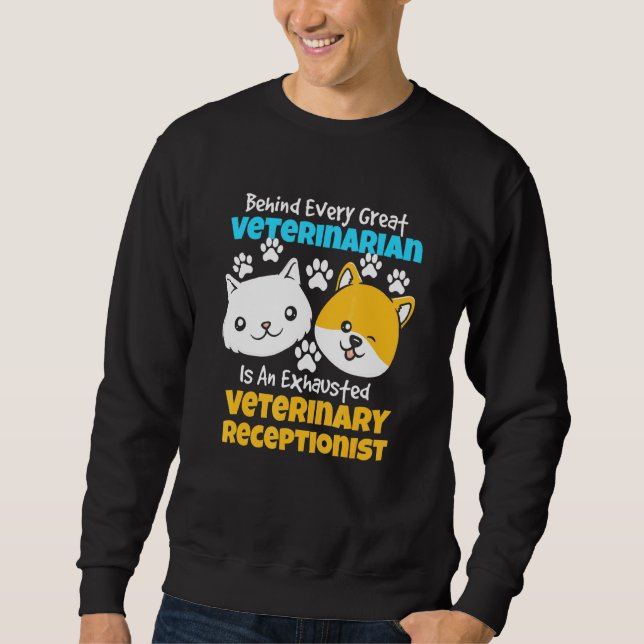 Sweatshirt Conception de l'assistant vétérinaire - Récepteur  (Devant)