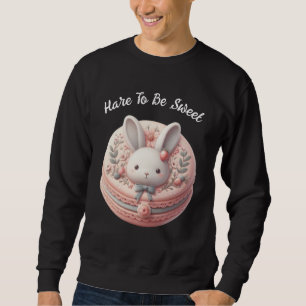 Sweatshirt Conception de macaron de lièvre personnalisé pour 