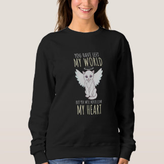 Sweatshirt Conception de mémorial pour chat Vous avez quitté 