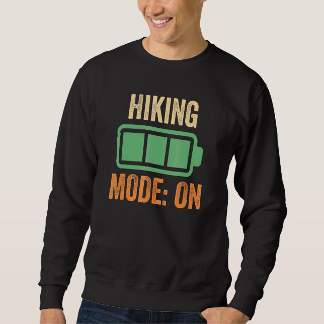 Sweatshirt Conception de mode randonnée sur batterie (Devant)