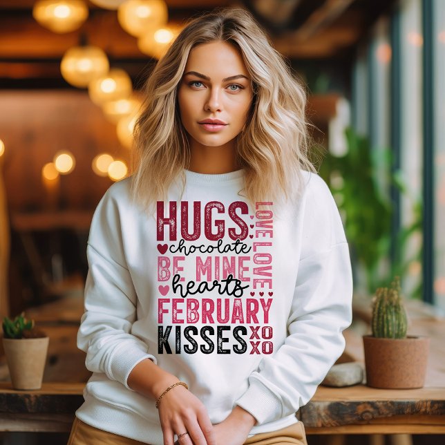 Sweatshirt Conception de mots d'amour (Créateur téléchargé)