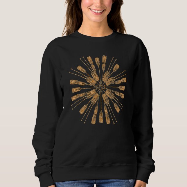 Sweatshirt Conception de pagaie Mandala Kayak Canoë et naviga (Devant)