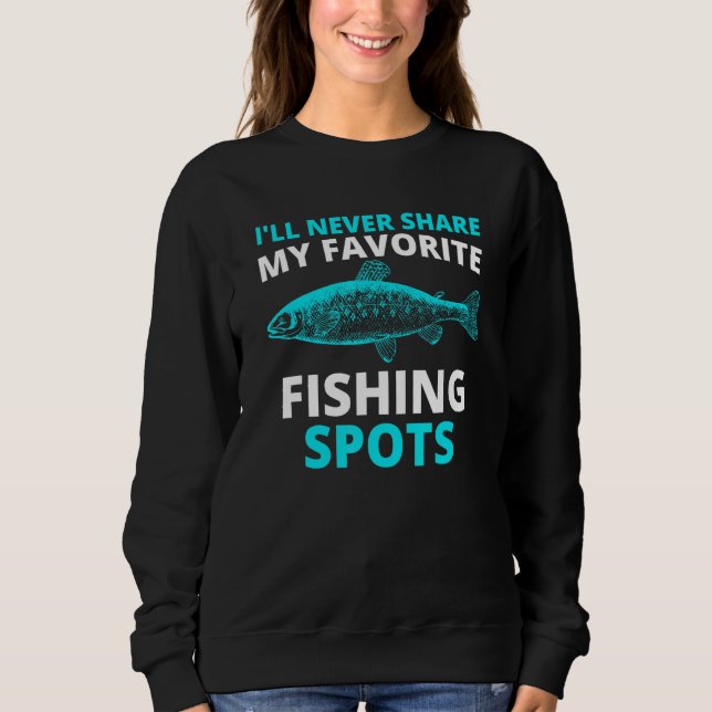 Sweatshirt Conception de pêche Poisson Grand Pêcheur Lac Desi (Devant)