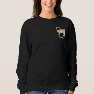 Sweatshirt Conception de race de chien Carlin Fauve avec text