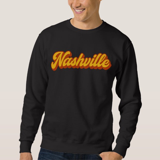 Sweatshirt Conception de scripts Retro Nashville - Coucher de (Devant)