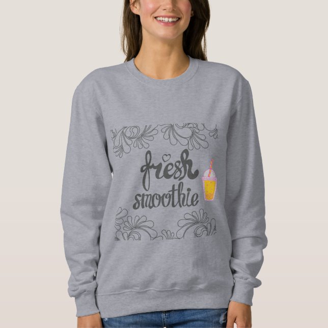 Sweatshirt Conception de smoothie frais pour femmes Ginaodu (Devant)