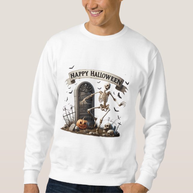 Sweatshirt Conception de squelette dansant Halloween (Devant)